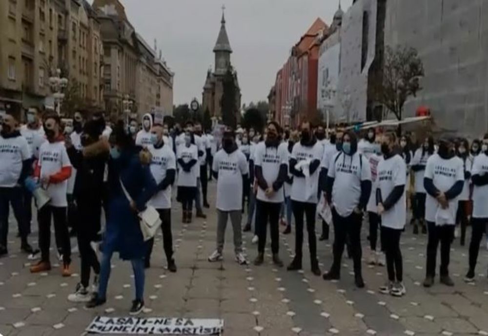 Protest HORECA la Timișoara cu zeci de participanți