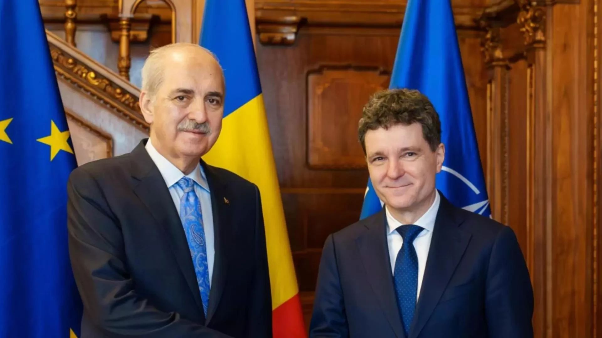 Nicușor Dan, întâlnire cu președintele Marii Adunări Naționale a Turciei: ”Țările noastre poartă o responsabilitate specială pentru menținerea păcii în această regiune”